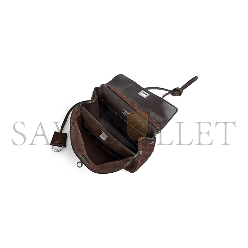 BALENCIAGA WOMEN'S RODEO HANDBAG MINI IN ESPRESSO 8437122AB4G2308 (23*17*10cm) BALENCIAGA WOMEN'S RODEO HANDBAG MINI IN ESPRESSO 8437122AB4G2308 (23*17*10cm)